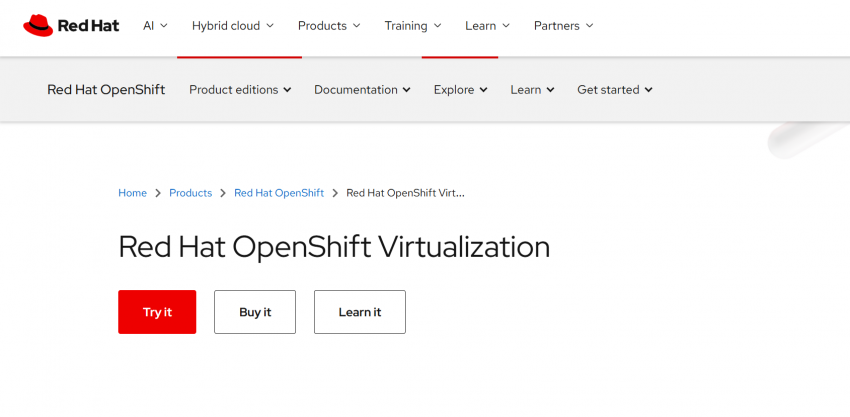 vmware alternatives: redhat